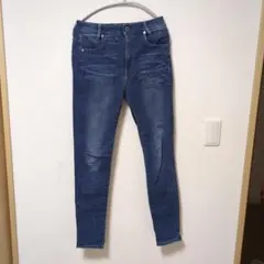 RAW スキニーデニム 濃い青