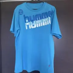 hummel 半袖シャツ 青色 ポリエステル100%