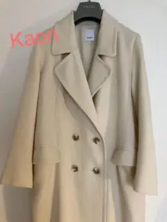 Kaon カオン バックフリル アイボリーロングコート
