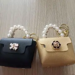 リボン付きパールハンドルキーケース２点セット新品！