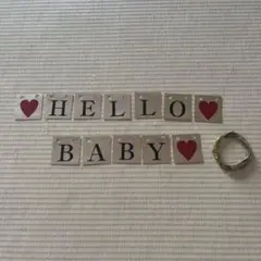 マタニティフォト　ミニガーランド　hello baby