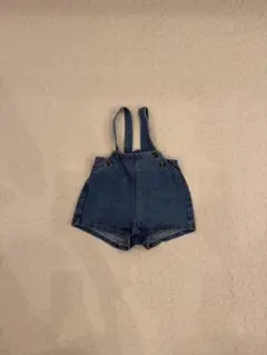 デニムオーバーオールショートパンツ 90