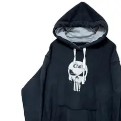 Craft ドクロ　スカル Boxer&Stone プルオーバーパーカー　黒