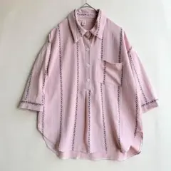 美品　SSKNKN レディース　シャツ　ピンク　ボックスシルエット　古着