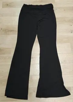 マタニティ フレアパンツ ブラック