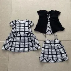 美品　コムサフォセット ３点　ワンピ 90 comme ca fossette