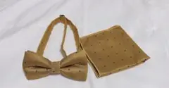 蝶ネクタイ　ポケットチーフ　セット
