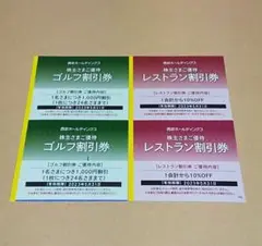 西武ホールディングス ゴルフ割引券×2