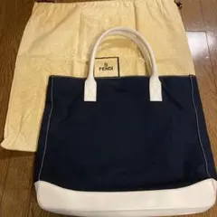 FENDI フェンディ トートバック キャンパス × レザー