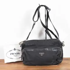 PRADA プラダ テスートナイロン レザー ロゴ プレート ショルダー