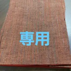 あちゃこわんこ様専用 正絹紬 レンガ色 八掛けはモス