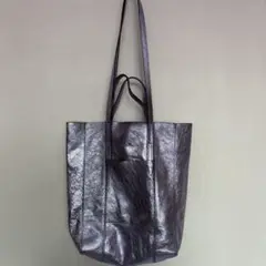 ジャンニキャリーニ メタリックパープル トートバッグ