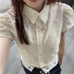 MOUSSY 半袖シャツ ベージュ