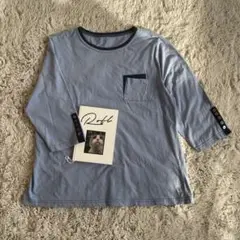 七分袖Tシャツ XLサイズ カットソー　胸ポケット　袖ボタン 美品