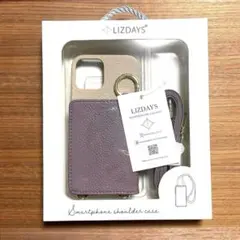 《新品》【iPhone12.12Pro】ショルダー付ケース／カード入&ミラー付
