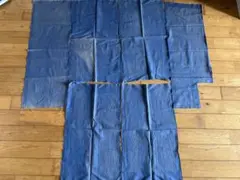 古布　浅葱色木綿　６枚