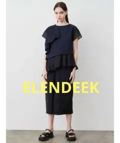 ELENDEEK エレンディーク　ブラウス 半袖 アシンメトリー