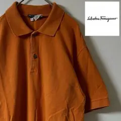 Salvatore Ferragamo/ポロシャツ/L/オレンジ/イタリア製