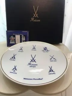 【中古・美品】MEISSEN マイセン 飾り皿 275周年 歴代マイセン双剣マ… 中古・美品】MEISSEN マイセン 飾り皿 275周年 歴代マイセン双剣