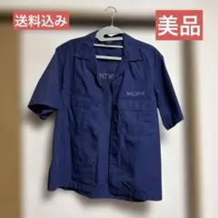 【GU】攻殻機動隊 ワークシャツ M ネイビー コラボ限定品