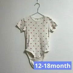 【H&M】ハート柄 ボディスーツ　80㎝