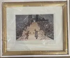 新品　藤城清治　日本の愛唄歌シリーズ　 1月　手まり歌
