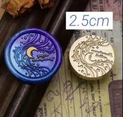 【新入荷】1点限り　シーリングスタンプ ヘッド 《月光と流れ星》