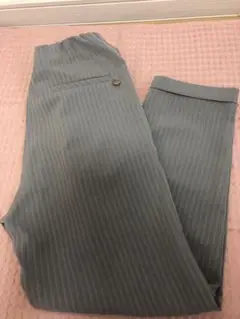 TERECHAL ストライプ グレー アンクルパンツ