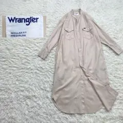 224【極美品】WRANGLER SHIPS 別注 ノーカラー シャツワンピース