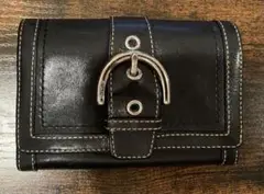 COACH ベルトバックル 牛革 二つ折り財布