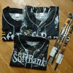 ソフトバンクホークス20周年レプリカユニホームLサイズ2枚&キッズ1枚&フラッグ