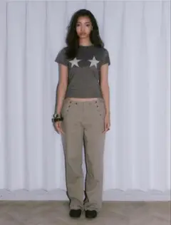 【abeundmor】STUDS STRAIGHT PANTS