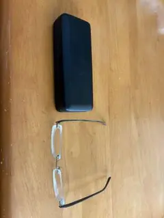 ほぼ未使用　ツーポイントメガネ　度付き　MOOL