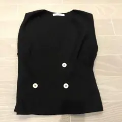 SNIDEL ブラック Vネックニットベスト