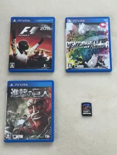 PSVitaソフト4本　F1 2011／進撃の巨人／戦国無双4他