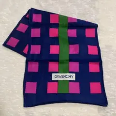 8-21.80sビンテージ　ジバンシー　レトロアートモチーフ　シルクストール
