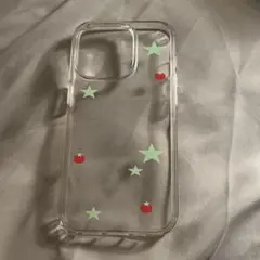 iPhone14pro 韓国 ケース トマト 星 クリア