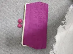 CHARLES JOURDAN ピンクパープルがま口長財布