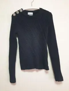 ganni ビジューつきニット セーター