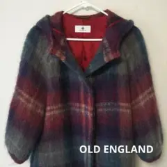 OLD ENGLAND オールドイングランド チェック柄 フード付き コート