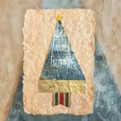 原画 X'mas クリスマスツリー コラージュ ミクストメディア 一点もの レア
