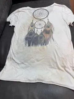 goa ゴア ドリームキャッチャーと孔雀羽のTシャツ