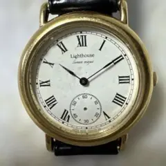 Lighthouse アナログ腕時計 ゴールド・不動・電池交換しても動かない
