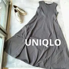 【ユニクロ】【UNIQLO】【エアリズム】ノースリーブマキシワンピース　Ｍ