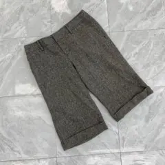Reflect ツイード ハーフパンツ グレー ロールアップ 9サイズ シンプル