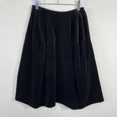 【美品】コムデギャルソン スカート ベロア 切替 ベルベット ブラック 黒色