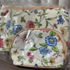 未使用・花柄 バックとポーチ セット