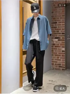 RAGEBLUE ラグイージードレープワイドストレートパンツ Mサイズ