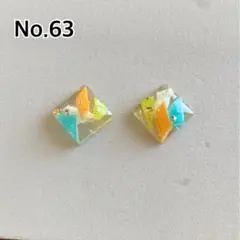ハンドメイド　ピアス　ブルーオレンジ