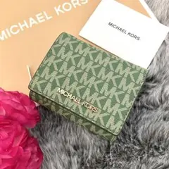新品☆MICHAEL KORS ピンク シグネチャー レザー 折り財布